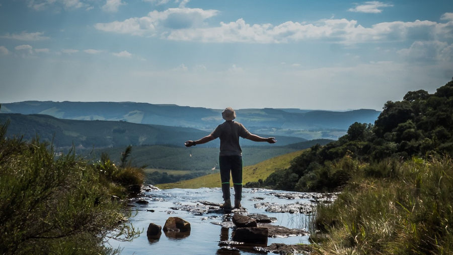 View from the top of Mpophoma falls